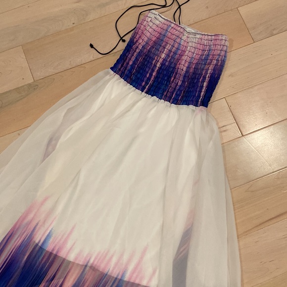 Les Tout Petits girls high low sleeveless smocked top long maxi dress - Picture 11 of 11